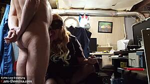 lust slave gets milked by blonde mistress with candle wax and slaps