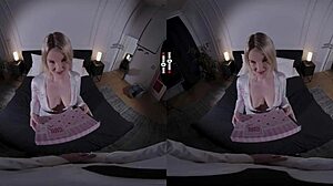 Exploring the dark room in VR with big boss.