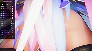 Hentai VTuber Cosmic Faith Flexes Ass and Takes It Inside Pussy in 3D VRChat MMD.