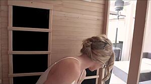 sauna gets wild with my friend's hot mom cory chase!