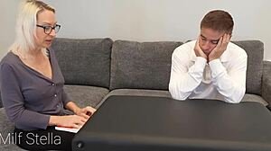 Housewife teaches obedient lessons to lazy students in HD