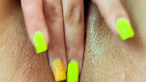 sexy asian student rides her shaved pussy to orgasm homemade