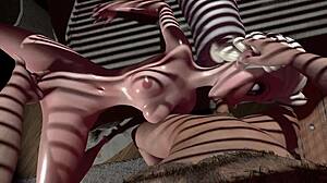 uncensored 3d hentai with elza l in wild action