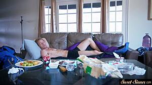 doggystyled teen 18+ babe creamed by stepbro