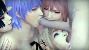 3D Hentai Compilation with Marie Rose and Honoka Uncensored.