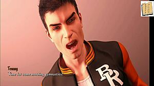 What a monster cock in Being a Dik 12 route! Big tits everywhere in hentai.