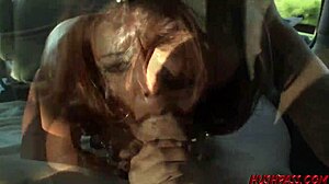 priya rai takes a ride in the car with big tits