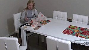 Blonde Asks Step-Dad for Anal
