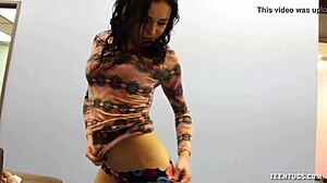 Super hot teen 18+ enjoys this moment