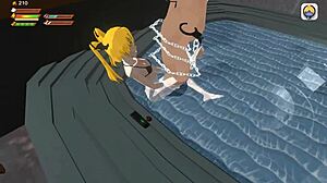 Femdom Vampire Dominates in POV Whirlpool Piss Scene