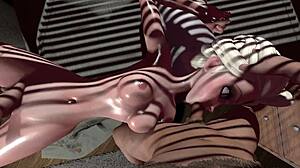 uncensored 3d hentai with elza l in wild action