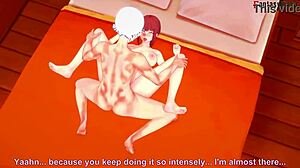 See through Makima's chained bondage in this 3D hentai