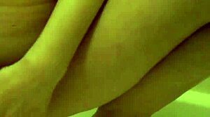 Gorgeous beauty gets her soft cunt filled with warm pee and ejaculates