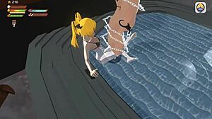 Femdom Vampire Dominates in POV Whirlpool Piss Scene