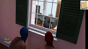 What a monster cock in Being a Dik 12 route! Big tits everywhere in hentai.