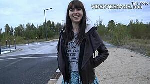 Teen 18+ does anal casting with dildo and toys