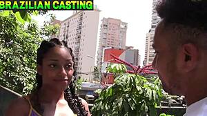 i met a brunette babe on the street and she sucked my big cock then fucked my ass