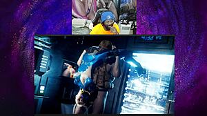 Jaheira's bald pussy fucked hard in ass while Aerith watches Tifa get pounded POV