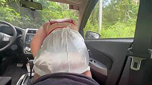 Filipina gets very horny and even gets an injection in the car