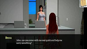 Redhead with big tits in homemade video on family theme