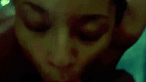 Sexy Black Woman Blows In Pool.