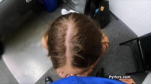 Busty Teen Gets Ass Fucked In Back Office