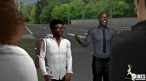 Big black cock meets its match in the form of a big tits fetishist