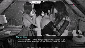 yo, check this wild group sex in dusklight manor with nurse cora and lemon banging john