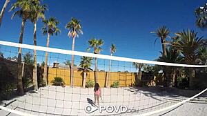 uhh, povd backyard badminton turns into anal with busty anissa kate