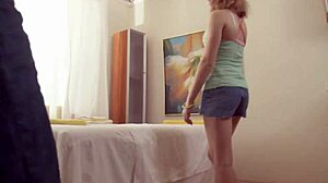 18-year-old Angela secretly drilled by masseur in wild session