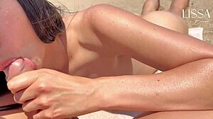 I’m shocked a stranger filled my mouth with cum right on a public beach during wild fun.