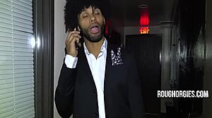 Interracial Gangbang Party with Rough Group Banging Action