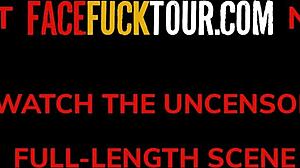 sofie otis gags on fat cock in brutal face fuck