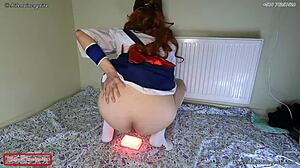 This is a trailer of an otaku girl who moans like in Japanese anime