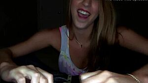 Young blonde amateur gives great blow job