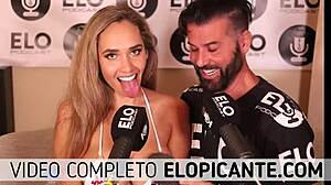 Elo podcast catches Briana Moon with paddle in spicy room, Russian style