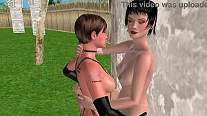 3D animated lesbian sex with ass fucking and more