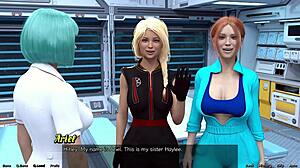 3D game with step sisters and big tits