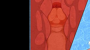 close up on wild pokemon banging action in animated style