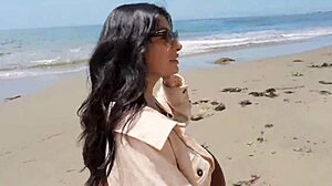 Brothers Wife Cami Strella Cheats at Nude Beach with Lev Lieben!