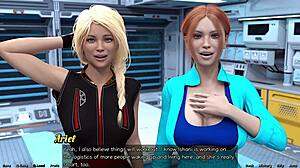 3D game with step sisters and big tits