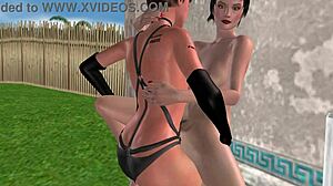 3D animated lesbian sex with ass fucking and more