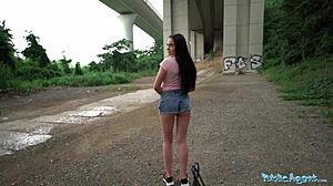 Public Agent Seduces 19-Year-Old Innocent For Outdoor Rainy Fuck