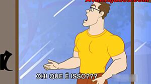 Gay cartoon with black guy and gardener action!