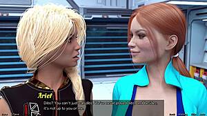 3D game with step sisters and big tits