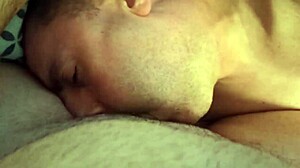 Watch him gag on deepthroat choking