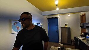 Beautiful blonde gets some action backstage
