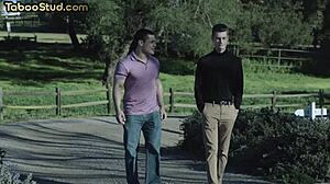 Hairy Stud Gets Barebacked by Twinks in Foot Fetish Threesome