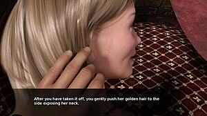 Blonde Babe Shows Shaved Pussy In Knight's Tale Game