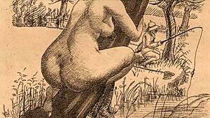 This vintage erotic illustration is amazingly retro and antique!